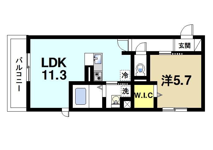 ベルヴェールの間取り|人気の1LDKで好立地の物件です