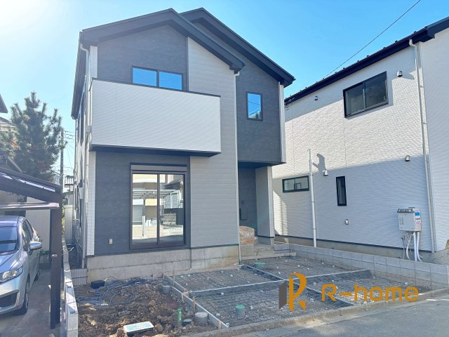 我孫子市若松4期　新築戸建て　2号棟の外観|まもなく完成！実際の室内をご見学いただけます♪