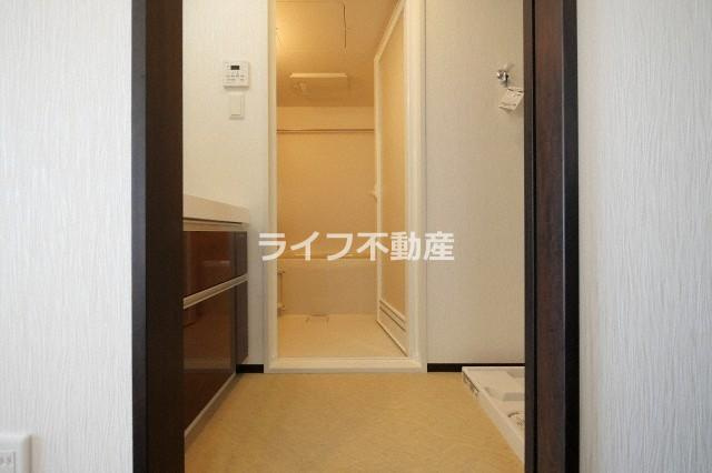 プレジオ森之宮の洗面所|脱衣スペースもあります