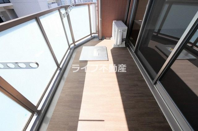 プレジオ森之宮のバルコニー|陽当たり良好なバルコニーです