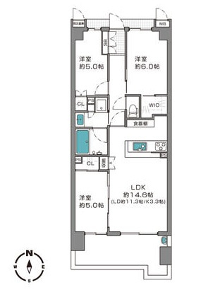 【間取り】 | プレイズ新金岡（金岡小学校）