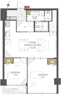 【間取り】 | 【上質リノベ】ダイヤコーポ東雲 | ※
間取図では分からない広さや明るさ，
資料には記載されていない情報があります。
ぜひ、現地を見られる事をお勧めいたします！