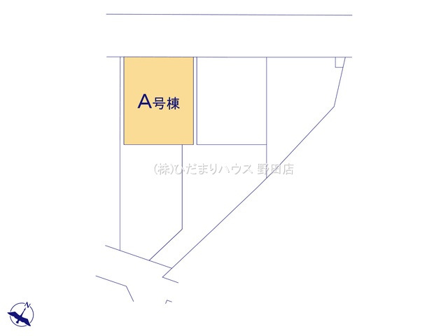 野田市清水619番1　新築戸建　A号棟の区画図|一方 ： 北西 6m 公道