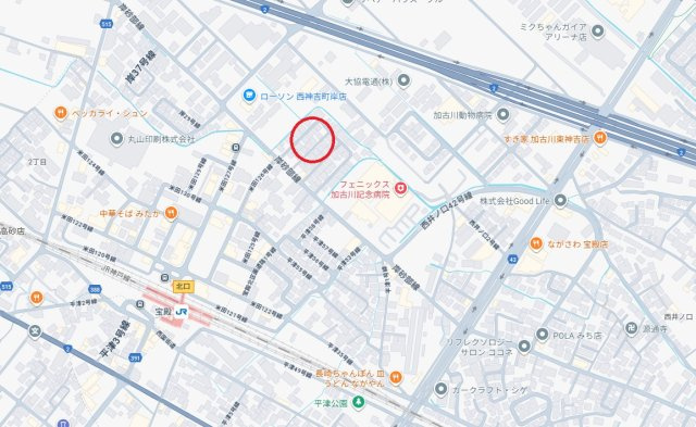 高砂市阿弥陀町魚橋　　中古戸建の地図