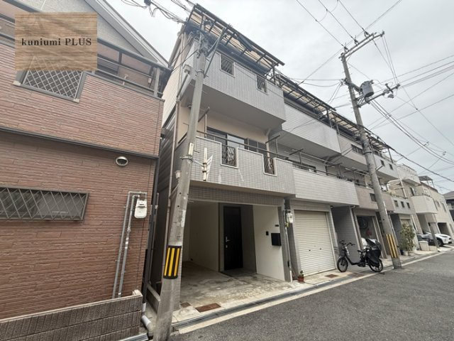 大阪市城東区中浜1丁目の前面道路含む現地写真