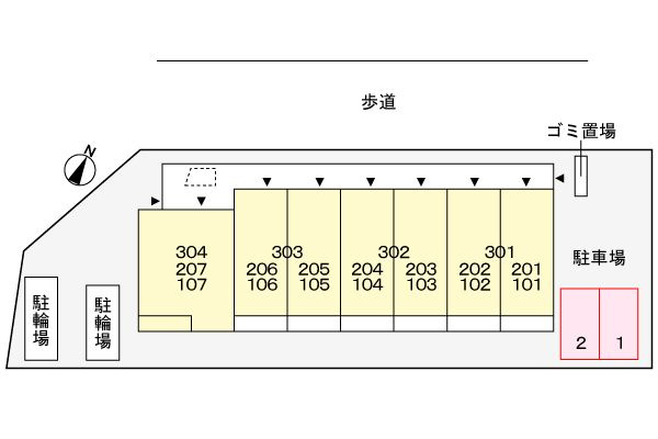 ソルス・おおたかの区画図