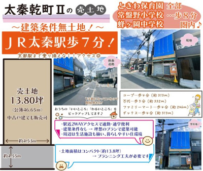 太秦乾町Ⅱ　建築条件無土地の画像