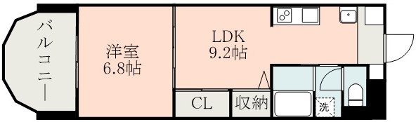 熊本市中央区水前寺１丁目の賃貸マンションの間取り