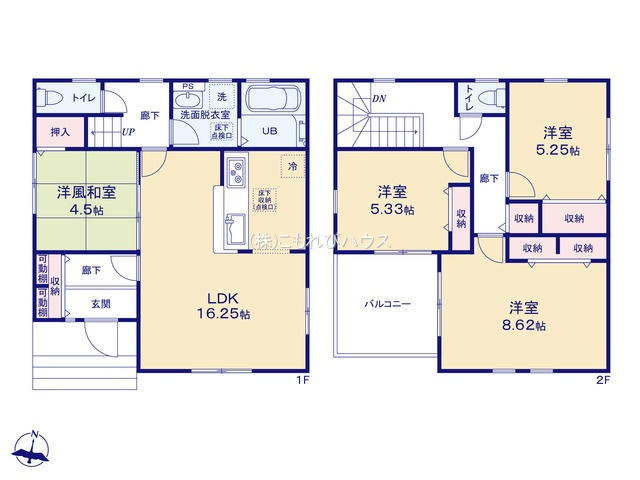 上尾市小敷谷　第2　新築一戸建て　リーブルガーデン　04の間取り|上尾市小敷谷　第2　新築一戸建て　リーブルガーデン　04、4LDK、土地面積130.78m2、建物面積100.19m2