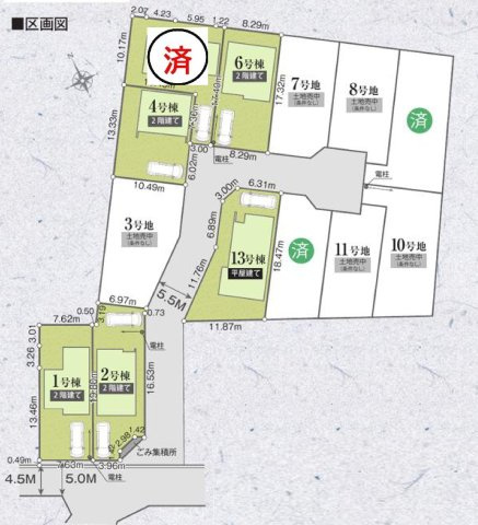 柏市酒井根２丁目新築戸建【酒井根小学校：7分】の区画図|第１期５棟販売中！