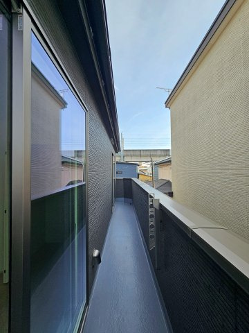 ハートフルタウン宇都宮市簗瀬3丁目1229番のバルコニー|南向きの大型バルコニーは、たっぷりのお洗濯物もよく乾きます！