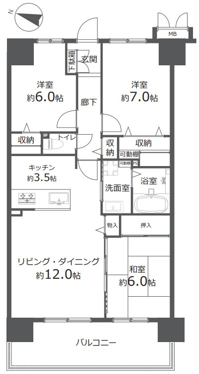 グランシティユーロパークス新小岩の間取り