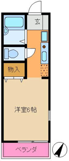 【間取り】 | アメニティ河辺 | フロ・トイレ別