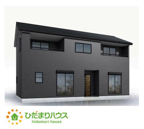 【完成予想図】 | ひたちなか市稲田10期　新築戸建　1号棟 | 暗めの外観はクールで洗練された印象を与えることができます。