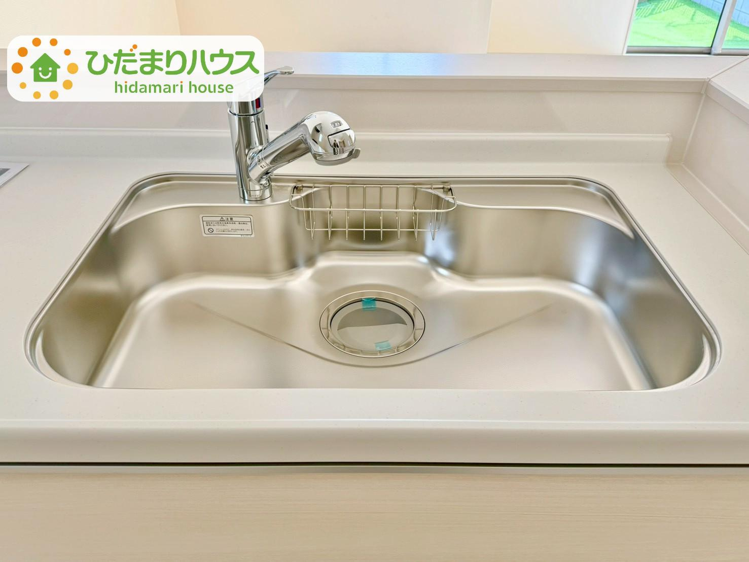 野田市清水619番1　新築戸建　C号棟のキッチン|広々としたシンク！