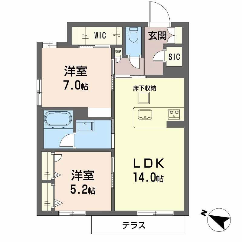 シャーメゾンアクシスの間取り