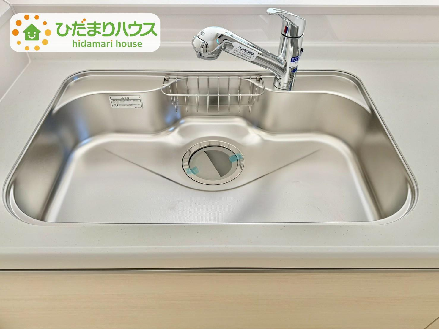 野田市清水619番1　新築戸建　D号棟のキッチン|広々としたシンク！
