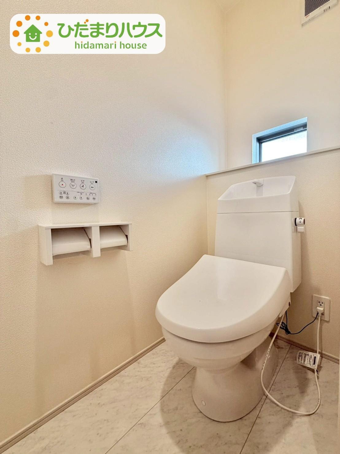 野田市清水619番1　新築戸建　D号棟のトイレ|温水洗浄便座ついてます(^^♪				
