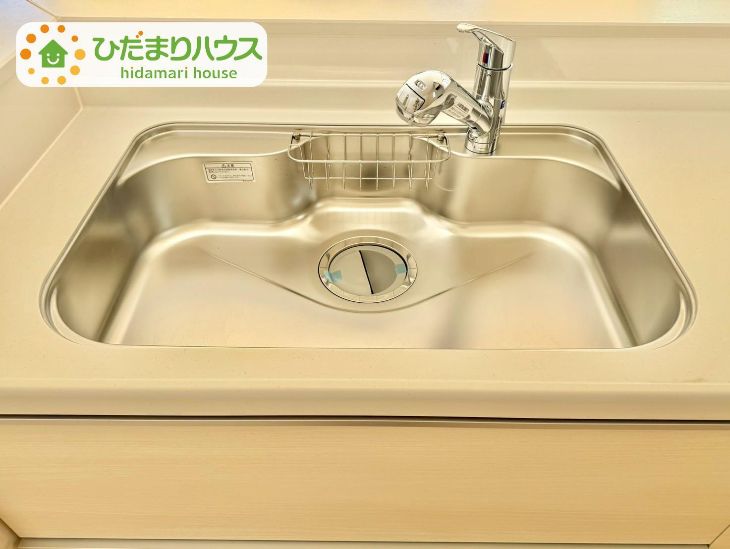 野田市清水619番1　新築戸建　E号棟のキッチン|広々としたシンク！