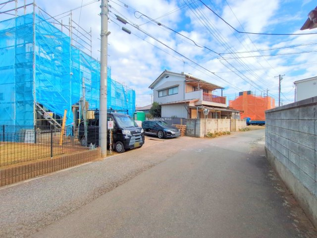 野田市清水619番1　新築戸建　E号棟の前面道路含む現地写真|2025年10月現地写真になります(^^)