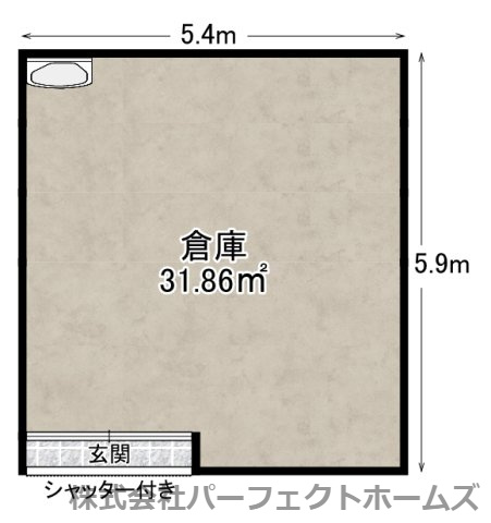 共友メリヤス有限会社3番倉庫の間取り