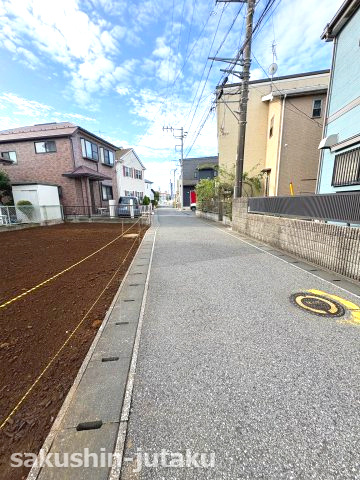 作新台１丁目　売地の前面道路含む現地写真|作新台１丁目　売地　更地　建築条件無し　丁度いい広さ