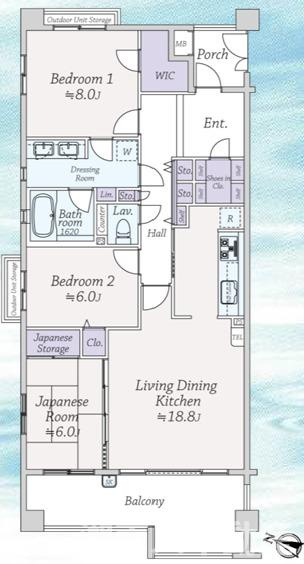 ゼファー鎌倉由比ガ浜の間取り