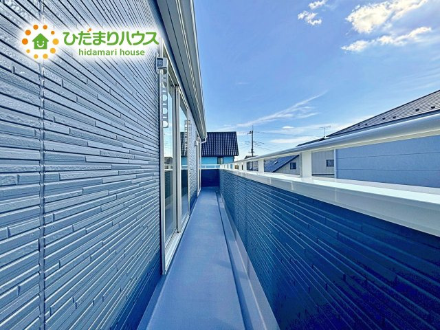 【バルコニー】 | ひたちなか市稲田10期　新築戸建　6号棟 | バルコニー付きなら洗濯物がたくさん干せて乾きやすいですね
