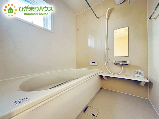 【浴室】 | ひたちなか市稲田10期　新築戸建　6号棟 | １日の疲れを癒すと共に、お子様からご年配者まで１年中快適にご入浴いただけます。