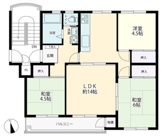 【間取り】 | 大宮七里グリーンハイツ６号棟