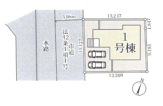 注意点　西区中野林　新築戸建　全１棟の区画図