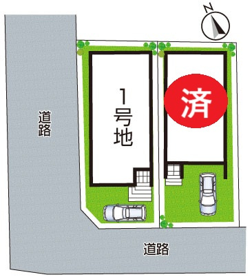 大津市滋賀里　第2期　新築一戸建ての区画図|全2区画
