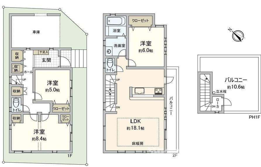 鎌倉市大船新築戸建ての間取り
