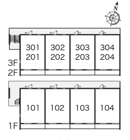 レオネクストカーサドマーニⅢの区画図