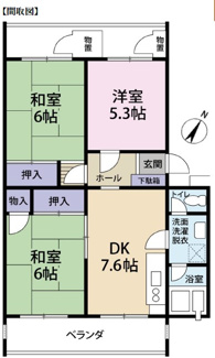 【間取り】 | ブルーハイツ大宮　C棟