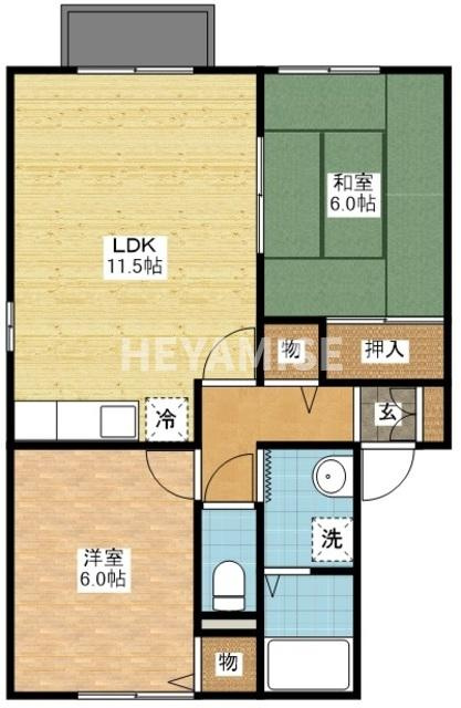 セジュールマツヤマの間取り