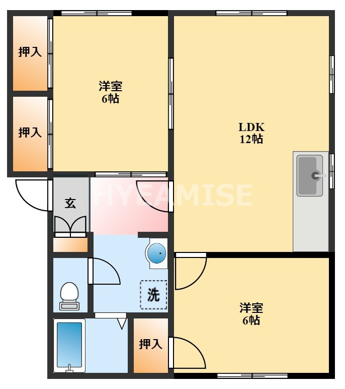 サンハイツ平山Cの間取り
