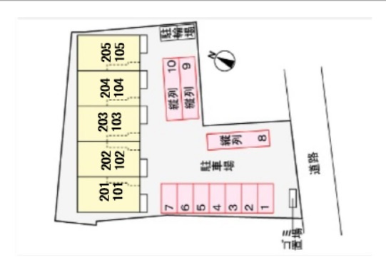 ベル　フルリールリノアの駐車場