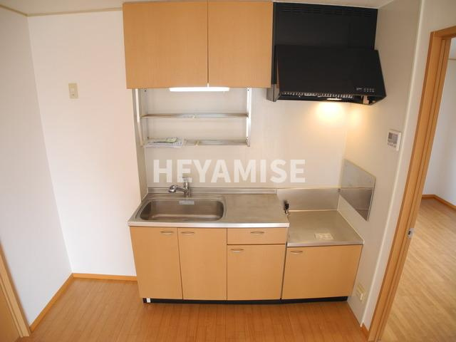 サンライズヒル福田E棟のキッチン|※室内画像は別号室のもの