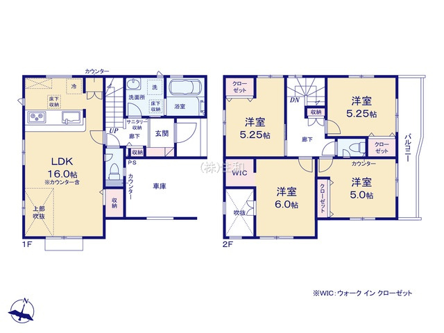 【新築分譲住宅】川越市扇河岸の間取り