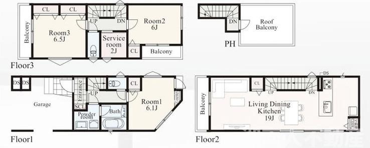 鎌倉市岩瀬１４５３新築戸建ての間取り