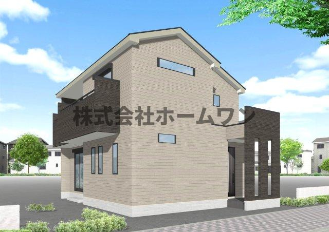 あきる野市野辺　大型分譲地 第8期の外観パース