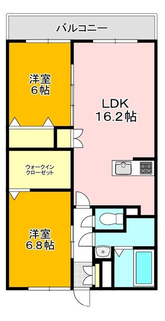 セレーナ直方A棟の間取り