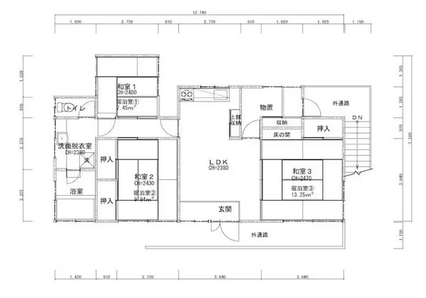 【間取り】 | 大室高原別荘地　戸建