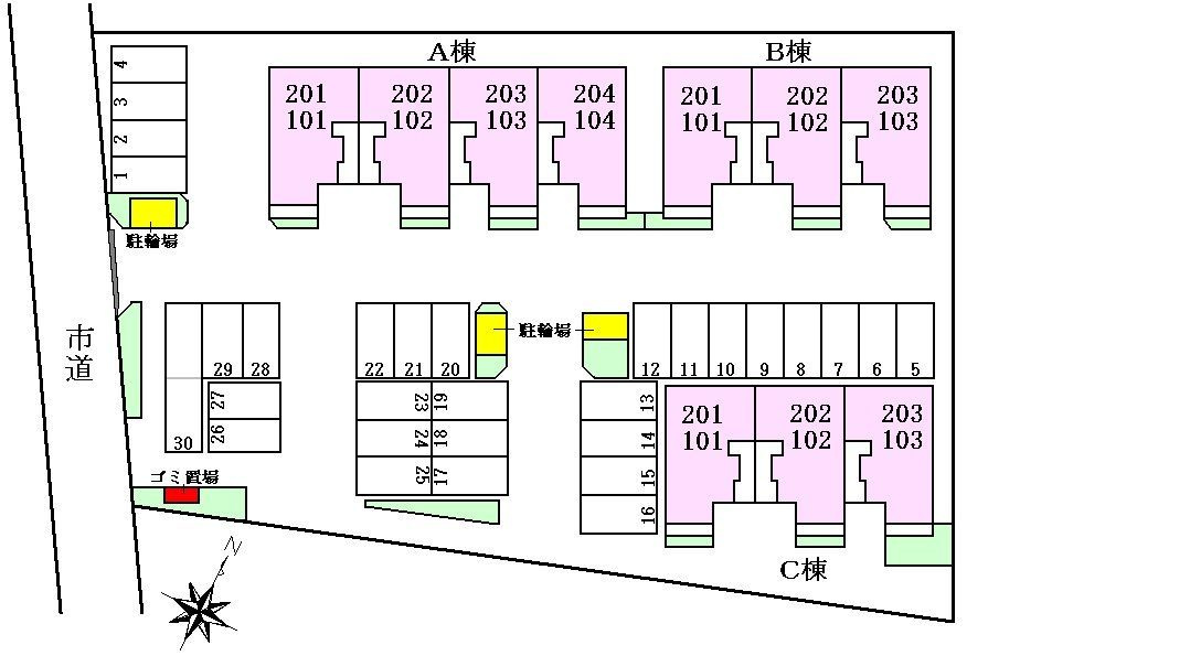 アルモニーCの区画図
