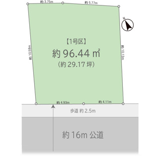 【土地図】 | 昭島市玉川町1丁目　売地　【全1区画】