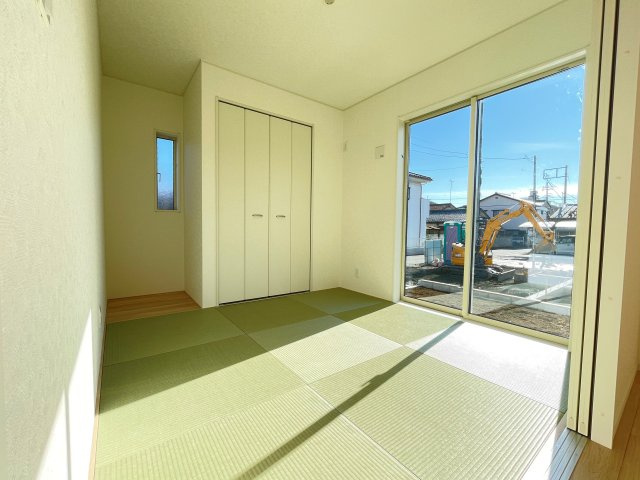 新築戸建・新築建売　桐生市天神町3丁目　北小・清流中の和室|和室も陽当たり良好です！子育てから介護スペースとしてもも使えると人気の和室です！