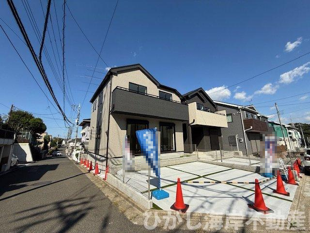 藤沢市大庭　新築戸建の前面道路含む現地写真|現地外観