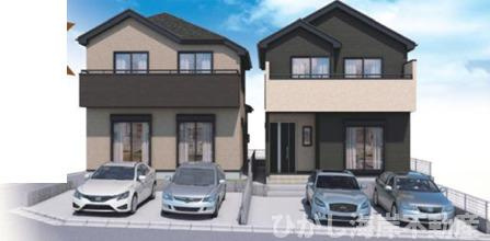 藤沢市大庭　新築戸建の外観パース|イメージパスですので実際のものと少異なります    　
