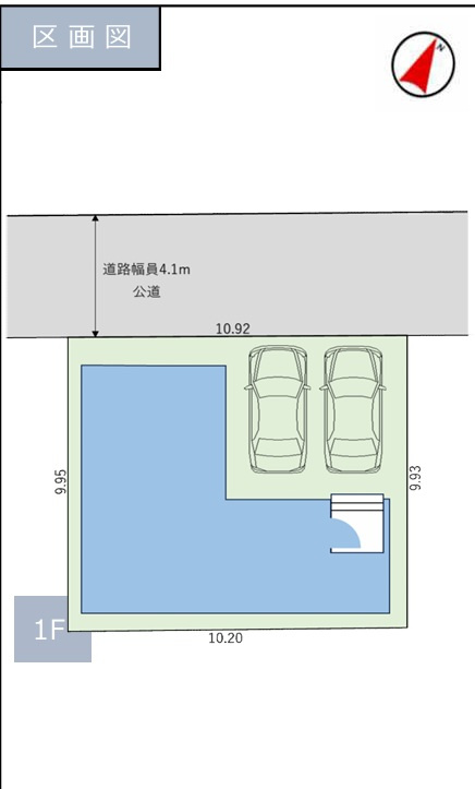 仲介手数料無料　LIGARE 所沢市東狭山ケ丘８期　全１棟の区画図